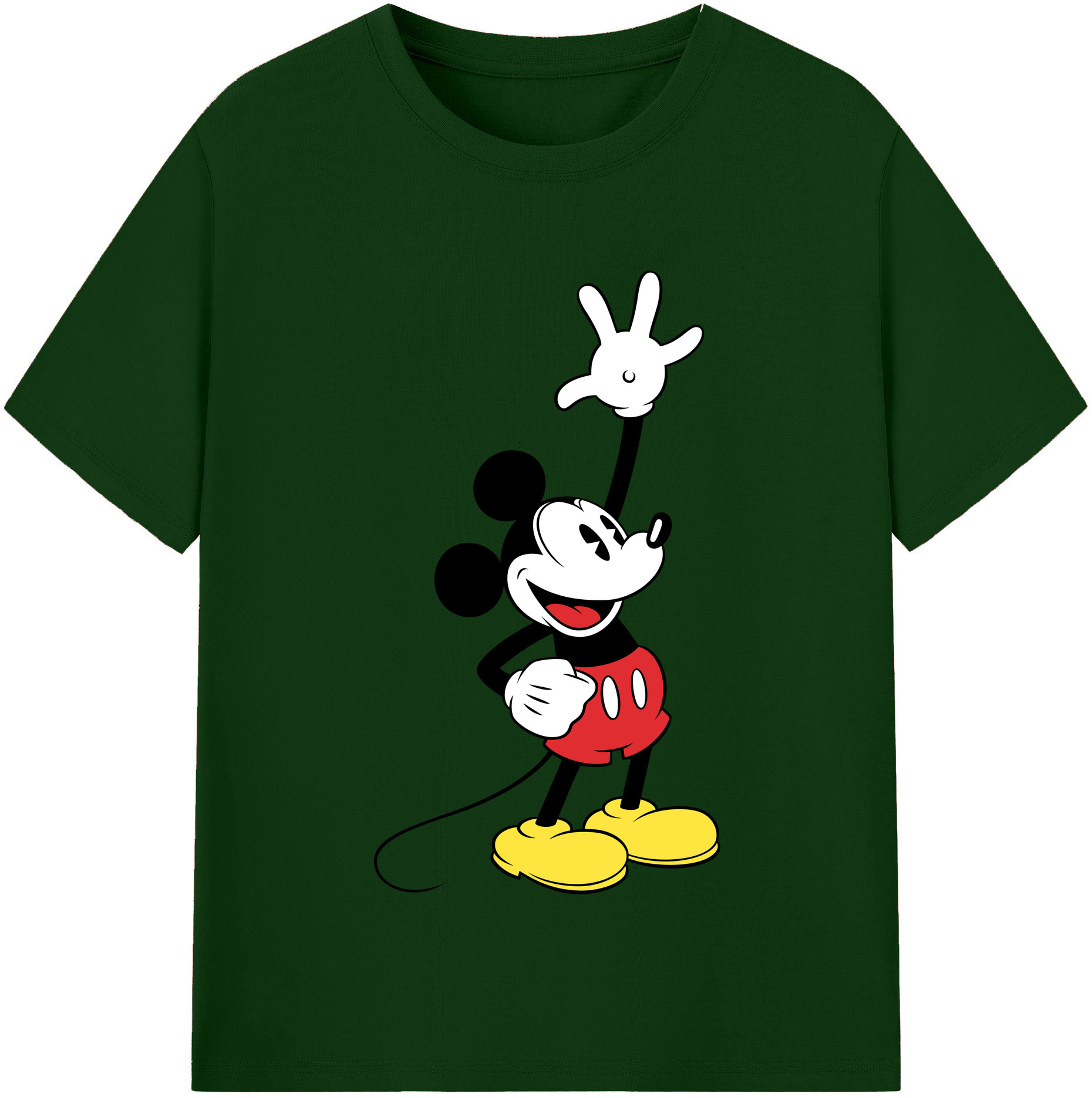 （画像用） ミッキーマウス Mickey Mouse 綿100％半袖Tシャツ（フロントプリント）